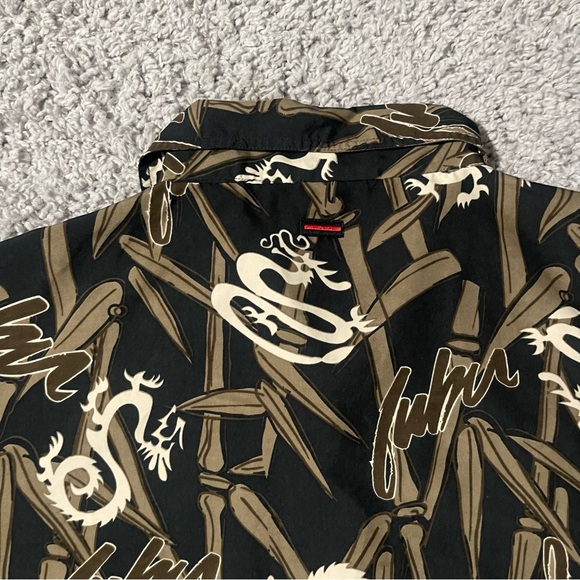Vintage FUBU Black & Brown Graphic Button Up - Picture 6 of 9